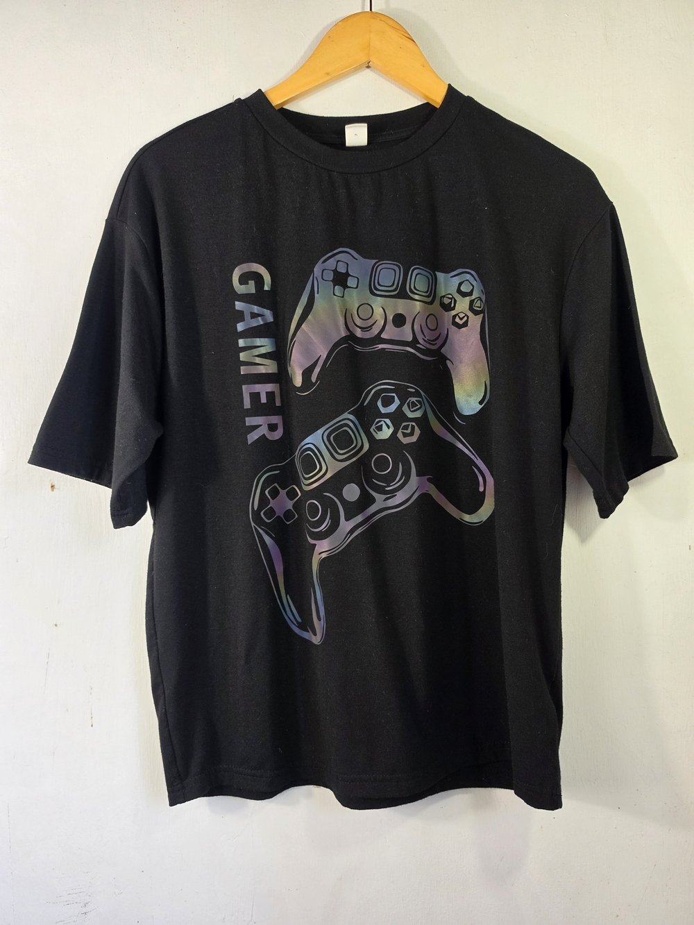 SHEIN Teen black Gamer Graphic Tee